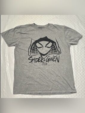 Funko Spider-Gwen Graphic Tee - Light Grey with Black Print